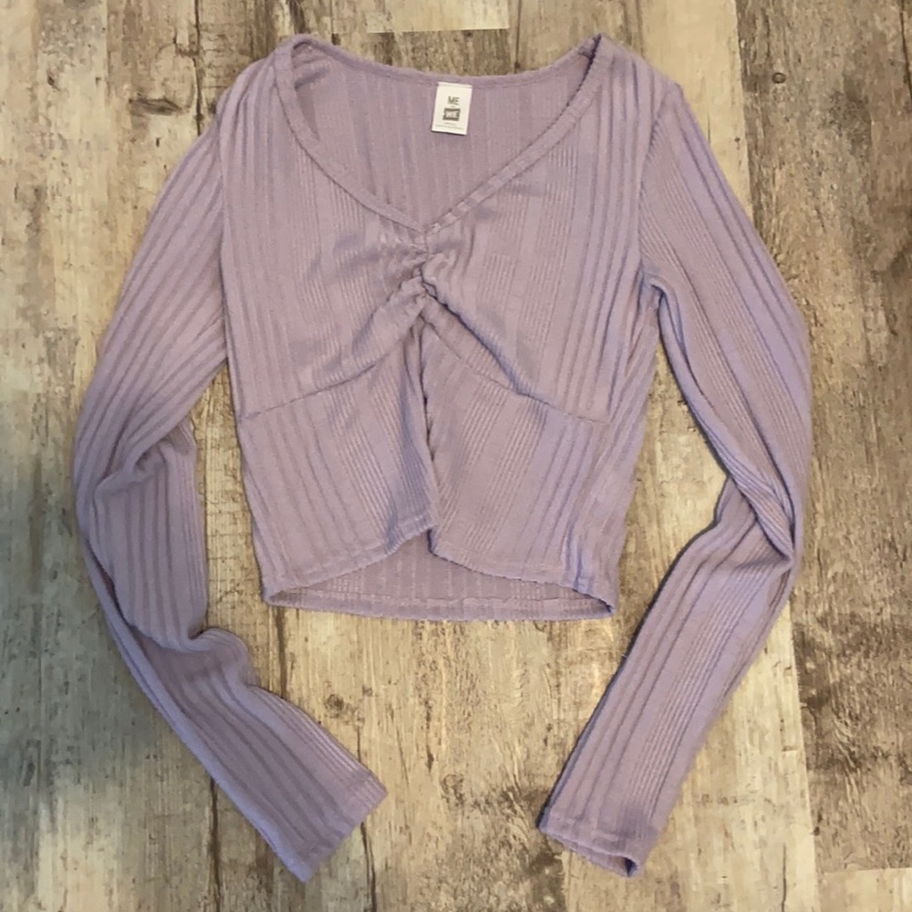 PacSun MetoWe Purple Ribbed Top